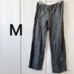 【M】グレー ワイドパンツ　部屋着　パジャマ　運動