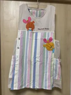 保育士 エプロン　 くまのがっこう　 ルルロロ