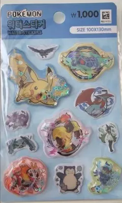 ア*ん様 韓国限定 ポケモンシール ウォーターシール 新品未開封 正規品 ダイソ