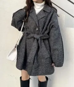 NICE CLAUP クラシカルなムード漂う3wayケープ風コート