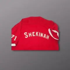 ▪️50s SHEKINAH ベースボールシャツ 大き目 38 赤 白 50年代のサムネイル