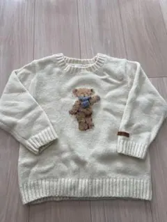 プティマイン　くまジャガードニット　M（100-110）