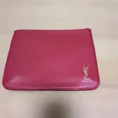 【非売品】YSL 赤 レザー ポーチ
