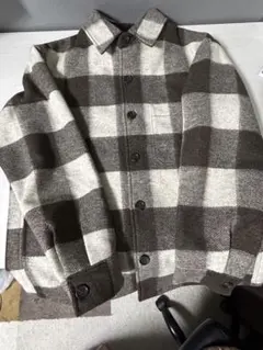 ウールチェック　シャツジャケット