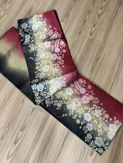 着物　帯　赤/黒