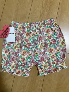 花柄綿100%ハーフパンツ 110サイズ
