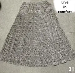 Live in comfort花柄 ロングスカート フレアスカートフェリシモのサムネイル