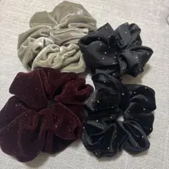 ベルベットシュシュ4点セット