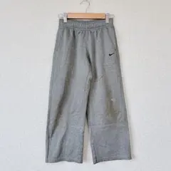 ナイキ ワイド スウェットパンツ 無地 M 灰色 綿 冬 散歩 部屋着 保温性