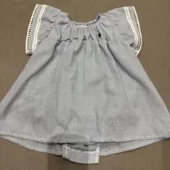 POLO BABY80センチ ストライプ フリル袖 ワンピースのサムネイル