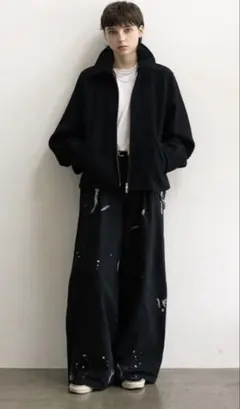 ILÉAN Vintage Paint Baggy Pants ilean 1