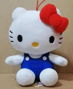 ハローキティ サンリオオーバーオール キティ ぬいぐるみ　高さ約16 CM
