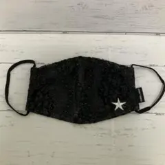 ライチ光クラブ マスク 黒　レース 星刺繍 古屋兎丸 太田出版 布マスク グッズ