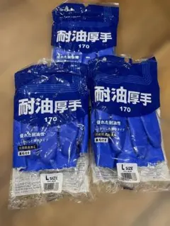 新品 耐油 厚手タイプ 裏起毛 3個セット ᒪサイズ