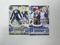 アイカツ ロリゴシック　藤堂ユリカ　ストライプトレンチワンピ　ブロックチェック