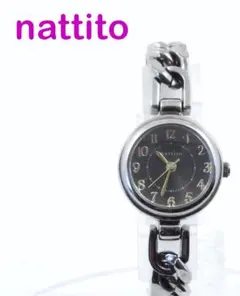 nattito フィールドワーク クオーツ腕時計 ブラック ASS074