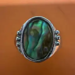 アバロンシェル シルバーリング オーバル型