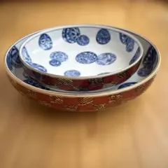 庫山窯　大皿2枚組（26センチと20.7センチ）