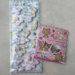 もちもちマシュマロシール　シナモン　おはじきシールフレーク　日焼け　サンリオ