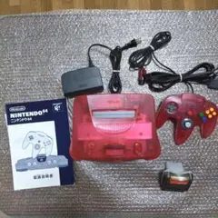 ニンテンドー64本体 　クリアレッド　管理ナンバー4907