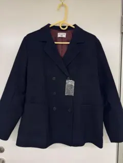 ユニクロ　イネスコラボ　XL ウールダブルジャケット　ネイビー
