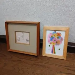 木製フレーム 花束イラスト