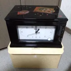 最終値下げ新品♪KANSAI＊漆　オルゴール＆ジュエリーbox付　置き時計