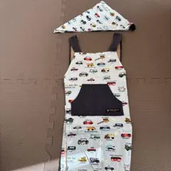 車両柄エプロンとバンダナセットのサムネイル