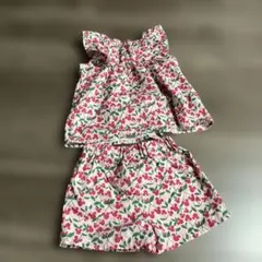Disney ミッキー チェリー柄 セットアップ 100cm