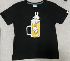 人気柄⭐️ CUNE ビール　うさぎ　半袖　ブラック　Sサイズ