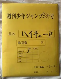 2025年最新】ハイキュー 原稿 最終話の人気アイテム - メルカリ