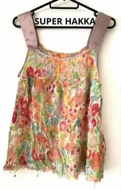 SUPER HAKKAシルク花柄 ノースリーブのサムネイル