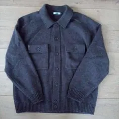 【美品】UNIQLO ２０２４AW ラムニットジャケット