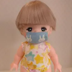 値下げ　​メルちゃん　マスク　3枚セット（うさぎ・ミント・チェック）