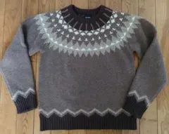 【美品】BEAMS ノルディックセーター 《ウール80%/ナイロン20%》