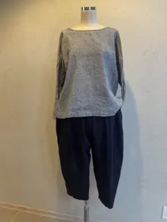値下げ中！evam evaリネンコットンブラウス ポケットあり 日本製 