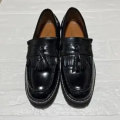 Bridget Birkin】厚底タッセルローファー 黒　S 約22.5㎝のサムネイル