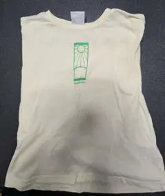 日輪グラフィック Tシャツ クリーム色