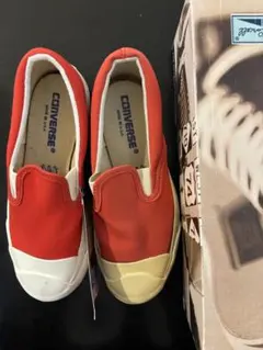 【新品未使用】【希少】【USA製】コンバース ジャックパーセル　赤　23.5cm