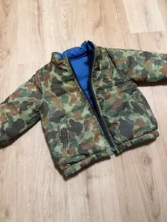 GAP リバーシブル ジャケット アウター 迷彩 ブルー キッズ