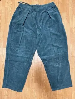 HALHAM コーデュロイ ワイドパンツ Lサイズ ダークグリーン