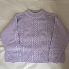 ROPE PICNIC アクリルケーブルニット　ラベンダー色