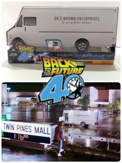 バックトゥザフューチャー デロリアン トランスポーター フィギュアx2