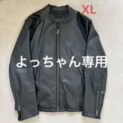 ユニクロ　ネオ レザー シングル ライダース ジャケット XL