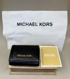 MICHAEL KORS ブラック 三つ折り財布 マイケルコース折財布