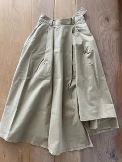 ベージュ コットン フレアスカート