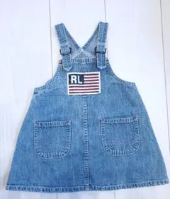 ラルフローレン　デニムオーバーオールワンピース 80