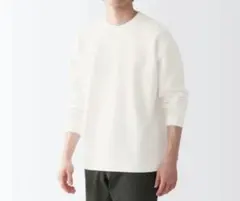 無印良品 二重編み長袖Tシャツ L