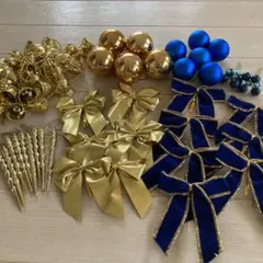 クリスマス オーナメント ゴールド★ブルー