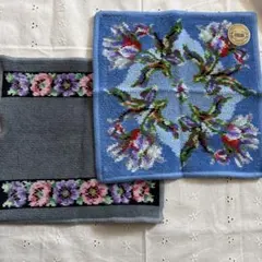 FEILER 花柄タオルハンカチ 2枚セット